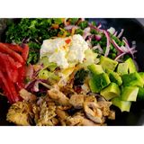 Feta garden salad with chicken