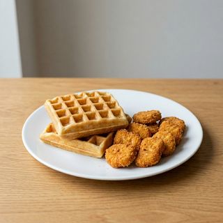 Waffles with Chicken Nuggets