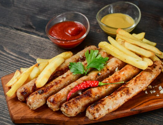 Seekh Kebab (5 Uds.) + Patatas + Bebida