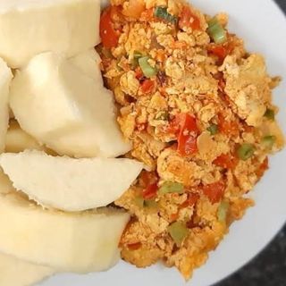 Boiled Yam And Egg Sauce