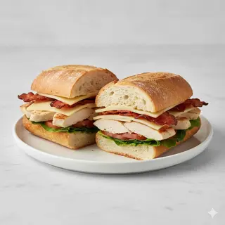Bocata De Pechuga Con Queso Y Bacon