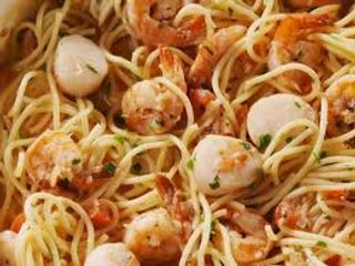 Spaghetti with seafish