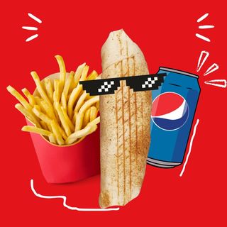 Zestaw : Jalapeńo Rollo (małe), frytki 100g, Coca-Cola 0,33L