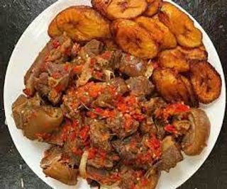 Fried Plantain with Fried Fish