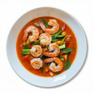 Langostino Al Curry Rojo