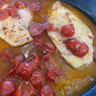 Pollo al tegame con pomodorini g 150