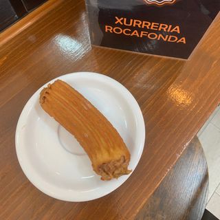 Churro relleno con CREMA LOTUS