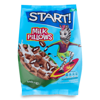 Подушечки Start з молочною начинкою (500г)