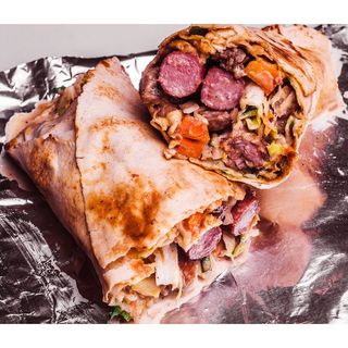 Smokey Chicken Shawarma + Cheese (2 Sausages)