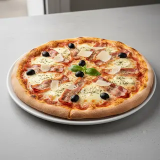 Pizza Quattro Formaggi cu bacon