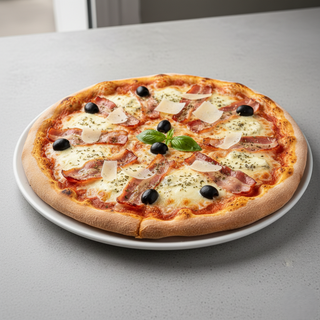 Pizza Quattro Formaggi cu bacon