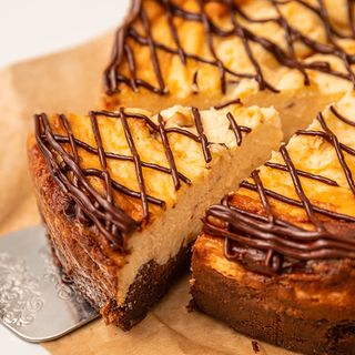 Tarta brownie cheesecake (porción)