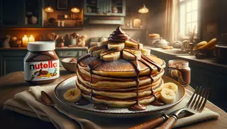 Banana & Nutella pancakes