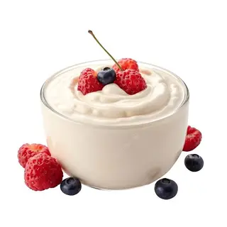 Yogurt bianco con frutta mista fresca