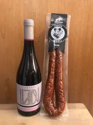Vino Luzon, 100% Monastrell + Chorizo De Jabalí 100 Gr.