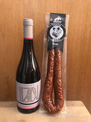 Vino Luzon, 100% Monastrell + Chorizo De Jabalí 100 Gr.