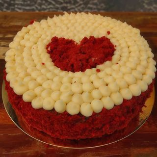 Porción de tarta de red velvet