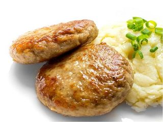 Котлеты со сливочным соусом и пюре