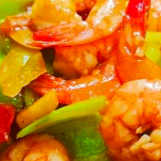 Gambas Con Salsa Picante