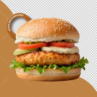 Hambúrguer de Frango Halal em Pão