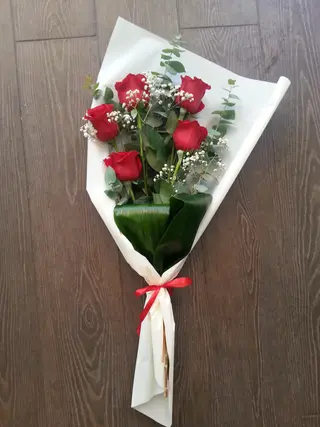 Bouquet 5 Rose Rosse