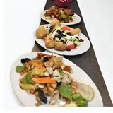 111. Панирана риба със зеленчуци (800г)