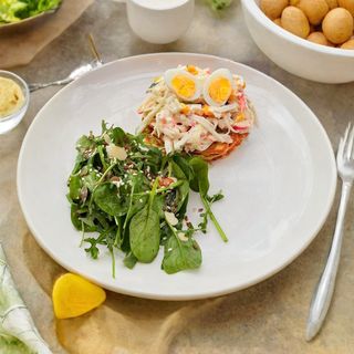 Панкейки з цукіні з крабом