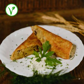 Bliny con patate e funghi