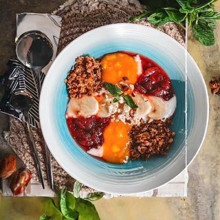 Творожный боул с манго и бананом