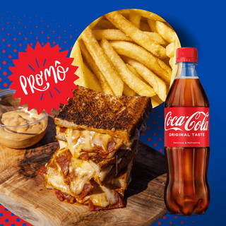 Сандвич ChoriZzle + Пържени картофи + Кока Кока продукт (500мл)