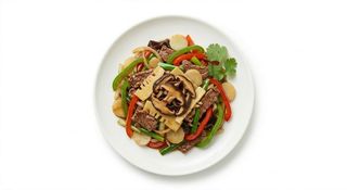 Ternera Con Bambú Y Setas