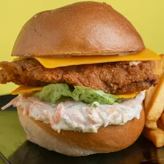 Chicken Coleslaw Burger