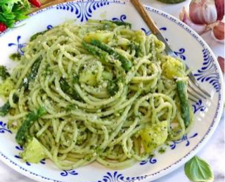 M03, spaghetti pesto alla genovese  - 1 porzione  香蒜酱面