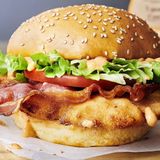 Fried chicken burger