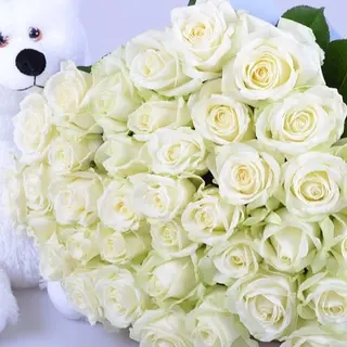 BOUQUET DE 21 ROSAS BLANCAS