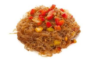 376 Spaghetti di soia con carne piccante