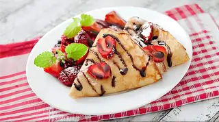 Crepe con Nutella e fragole