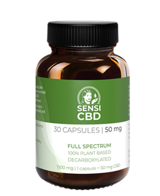 SENSI SEEDS - 30 Cápsulas com CBD 50mg