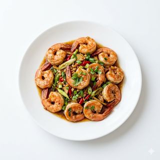 Langostinos Con Salsa A La Tie-Ban
