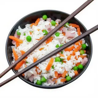 Arroz Frito Con Tres Delicias