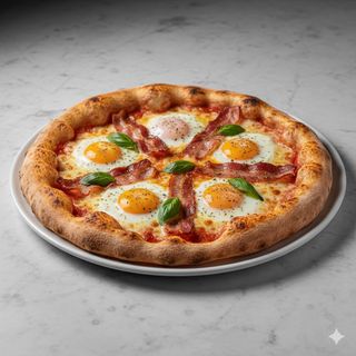 Pizza De Bacon E Huevo (28 Cm.)