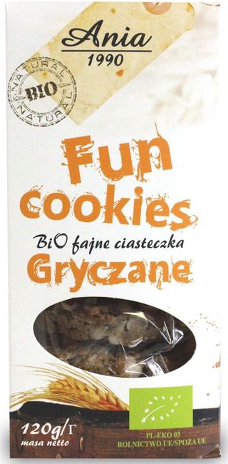 FUN COOKIES GRYCZANE BIO 120 g - BIO ANIA