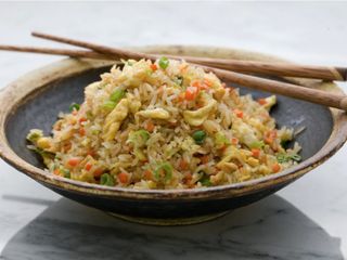 Arroz Frito Japonés Con Verduras