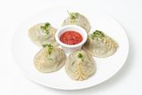 Манты с мясом и тыквой