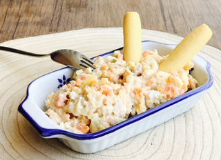 Ensaladilla rusa sin pimiento y cebolla.