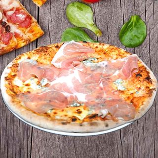 Pizza Prosciuto e Grogonzolla