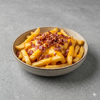 Patatas Fritas Con Bacon Y Queso