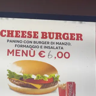 Cheese burger menù