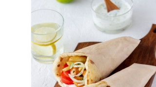 Rollo Kebab Amerykański z frytkami w środku - Duży