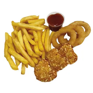 Zestaw Frytki, Nuggetsy, Krążki cebulowe